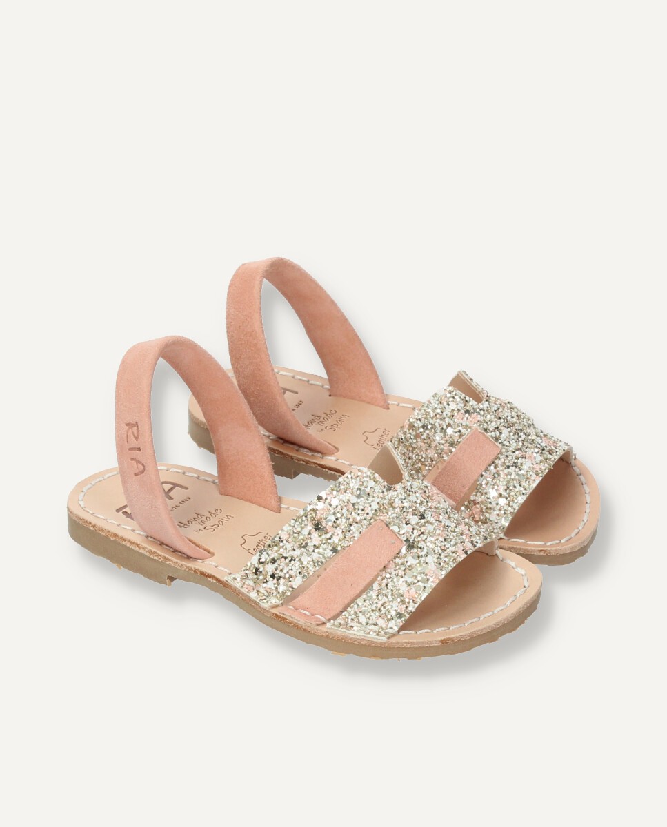 Kids' Menorcan Sandals Milan Glitter Pink