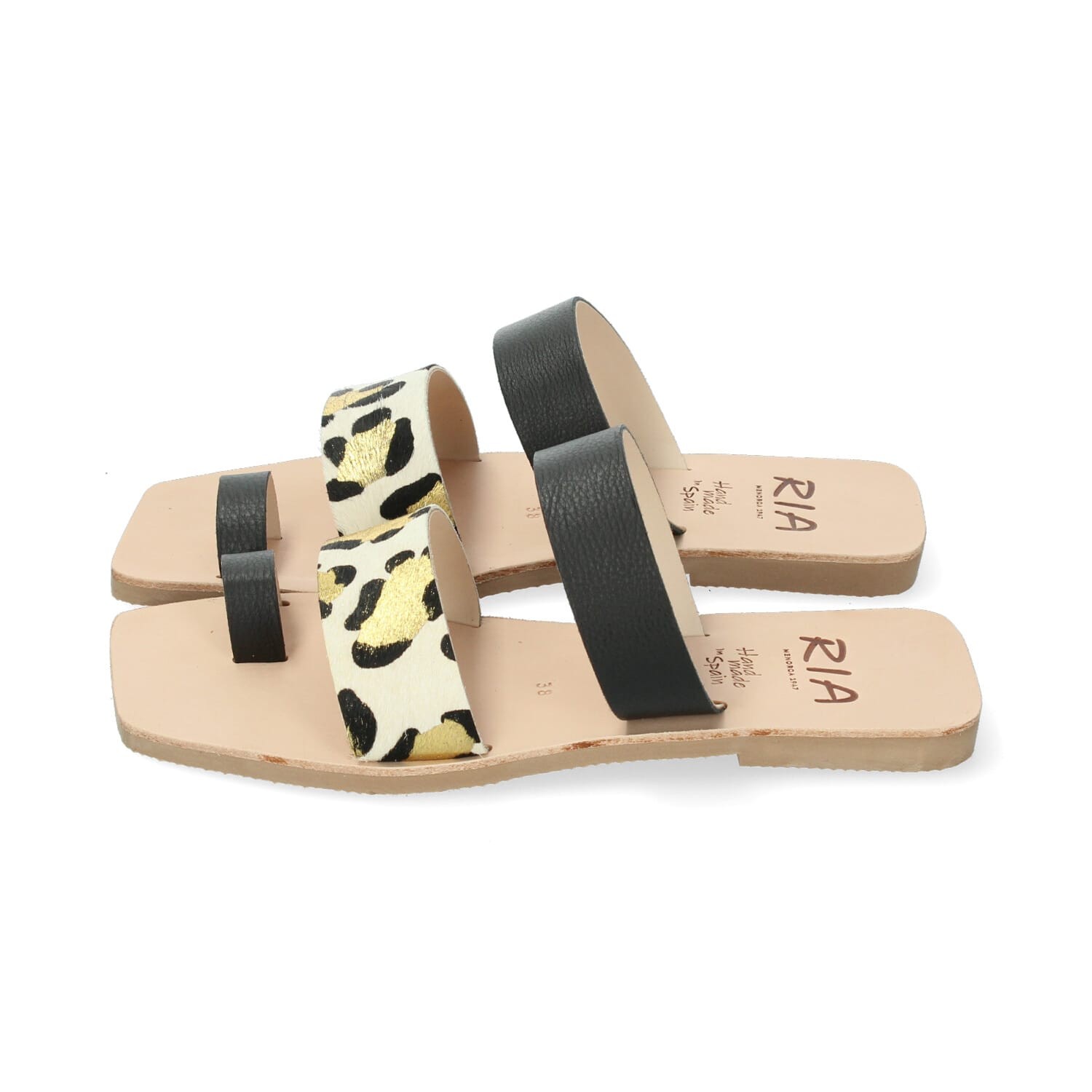Sandalia plana Orlando Leopardo